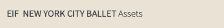 EIF NEW YORK CITY BALLET Assets