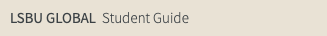 LSBU GLOBAL Student Guide